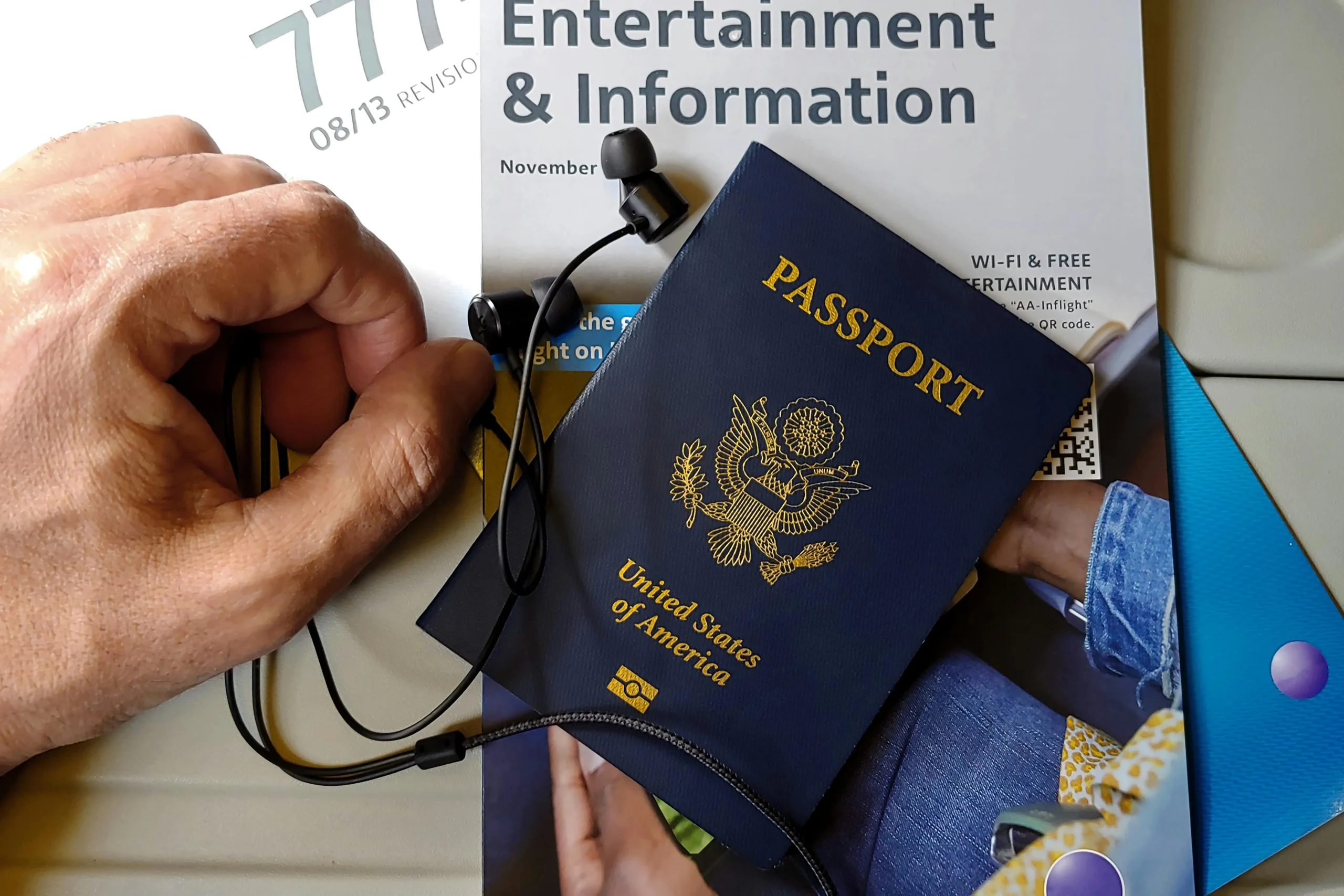 flight booking habits with passport itinerary and airfare notes organized before confirming travel