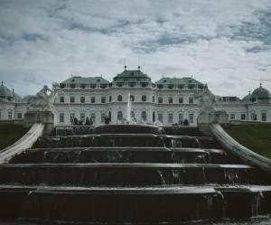 Wide view of historic Vienna city for travel guide